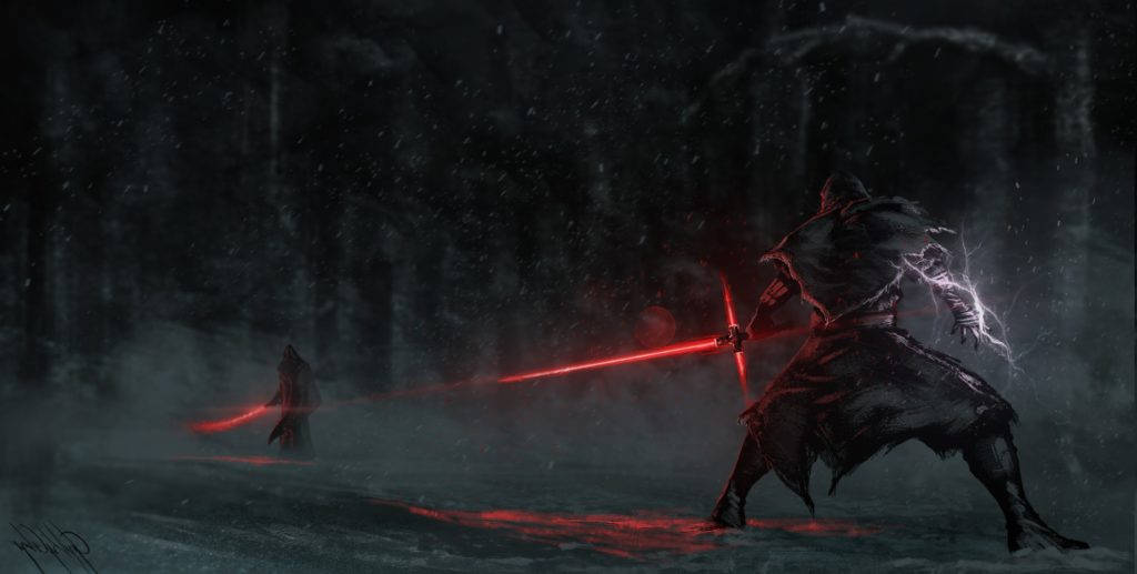 Star Wars Red Swords Background
