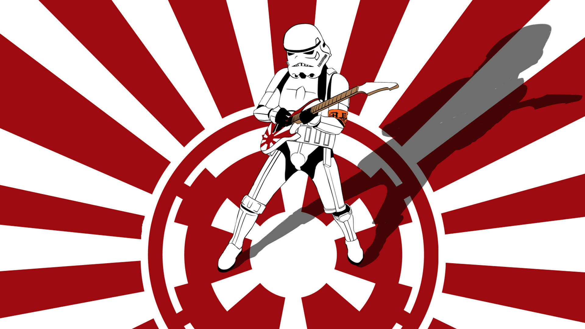 Star Wars Red White Empire With Stormtrooper