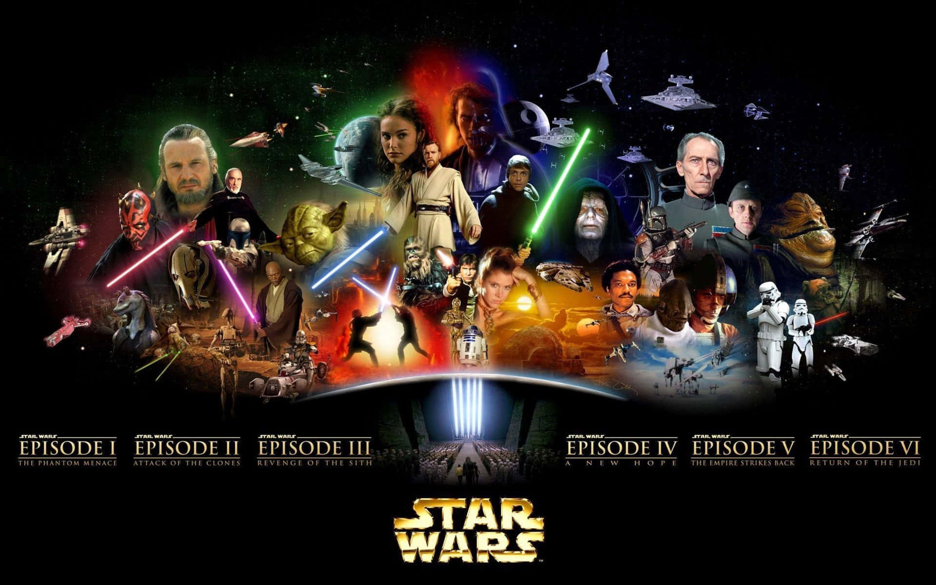Star Wars Saga Collage Background