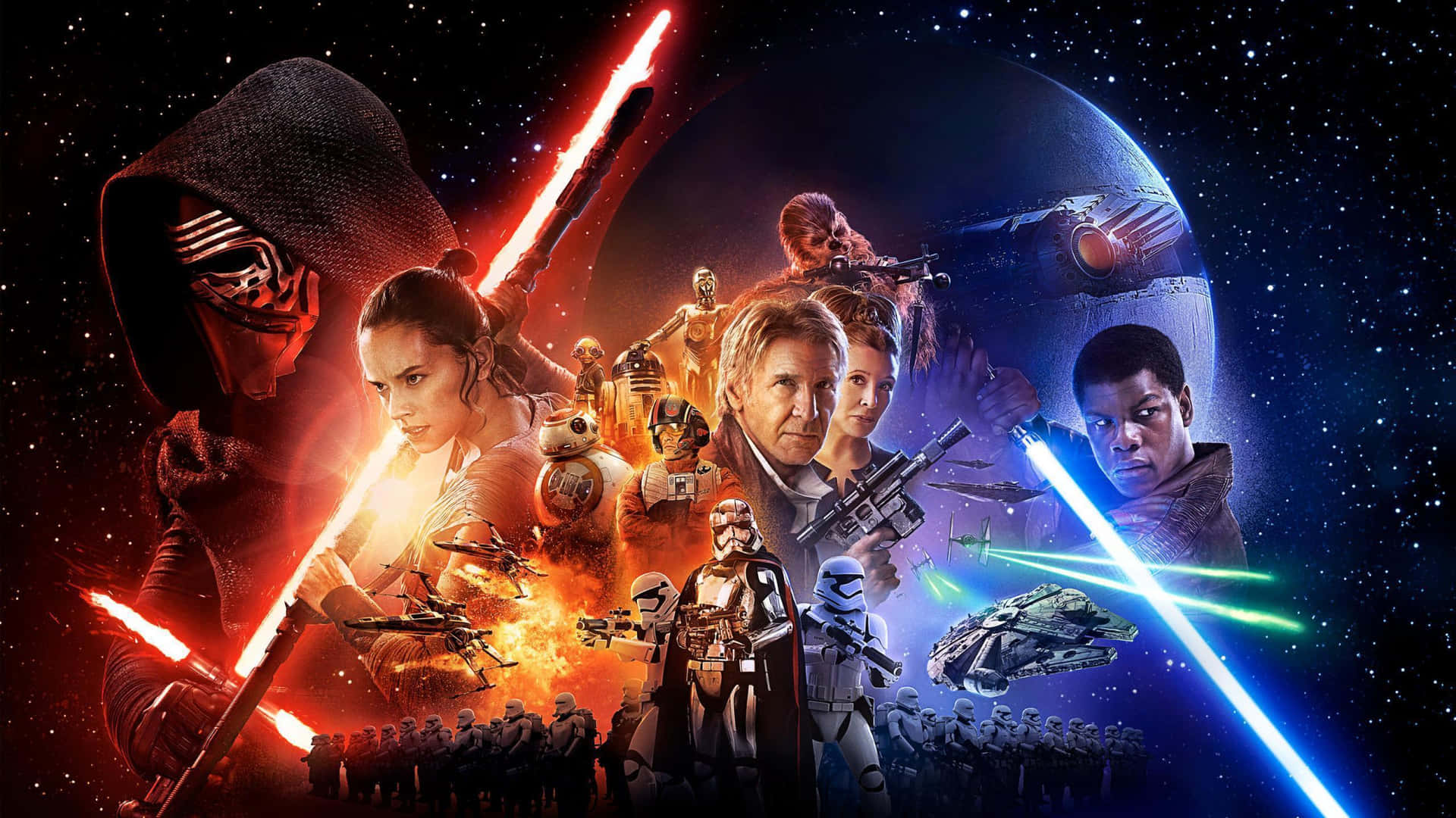 Star Wars The Force Awakens Cast Background