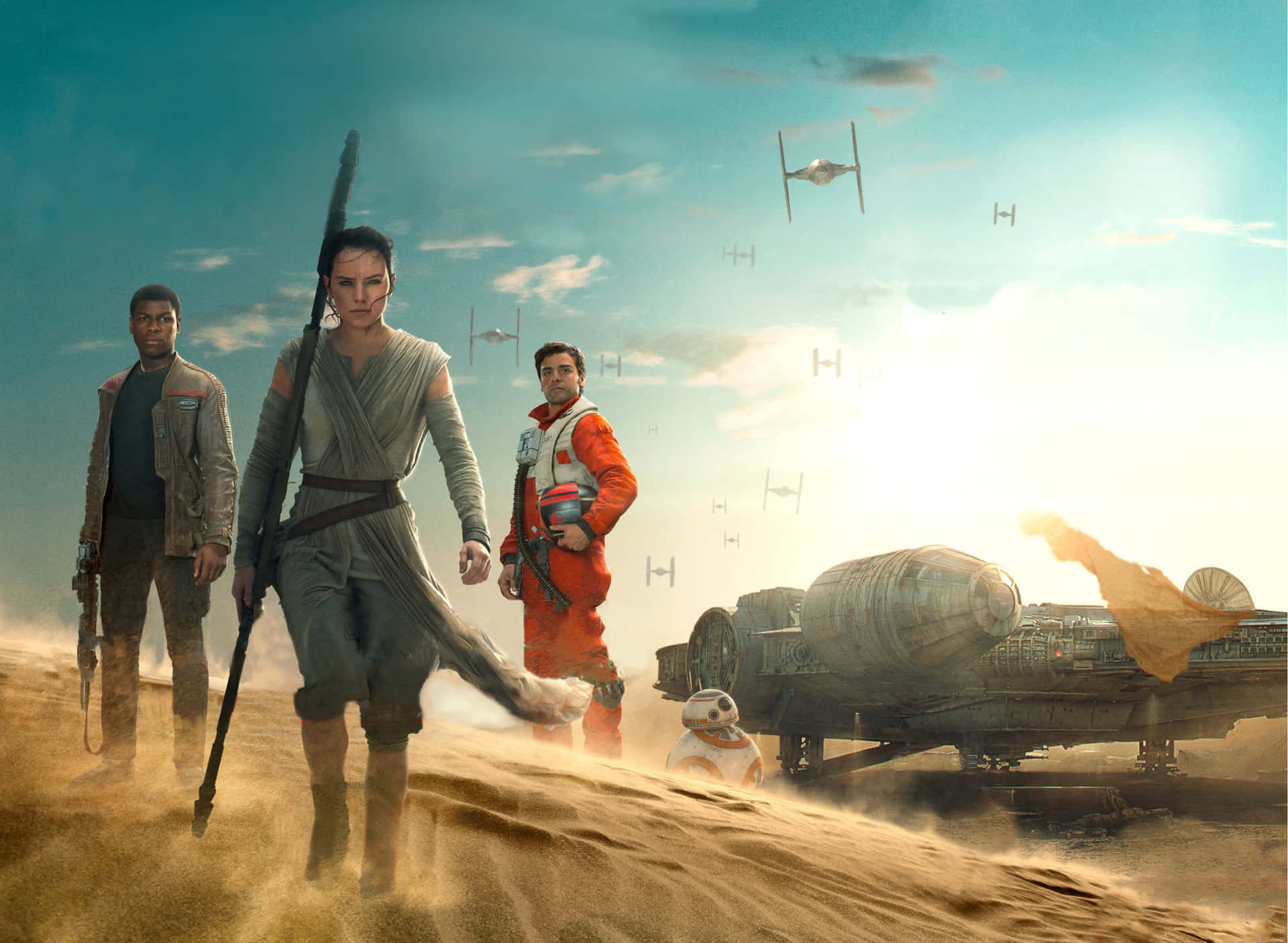 Star Wars The Force Awakens Main Cast Background