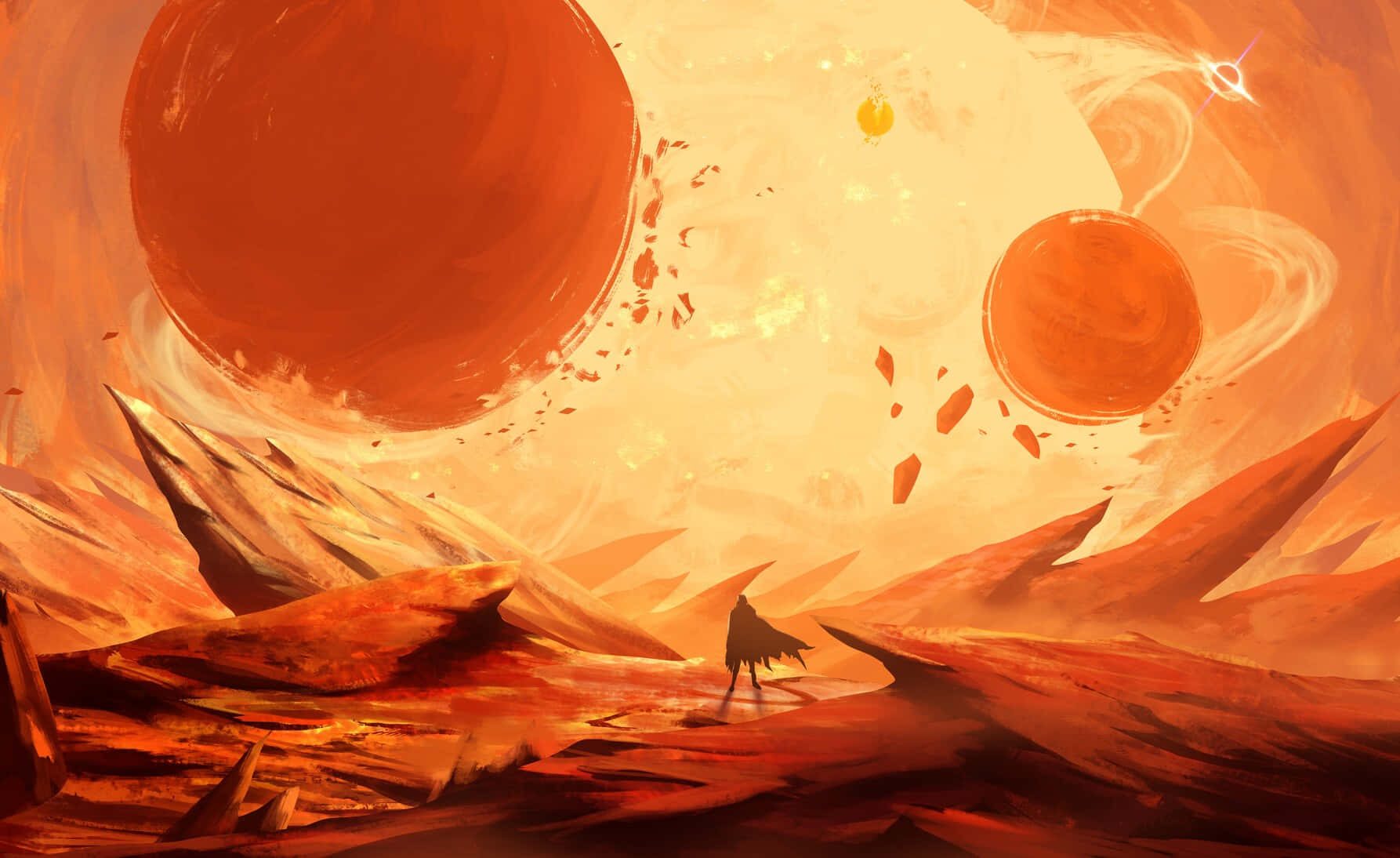 Star Wars Visions Desolate Planet Landscape Background