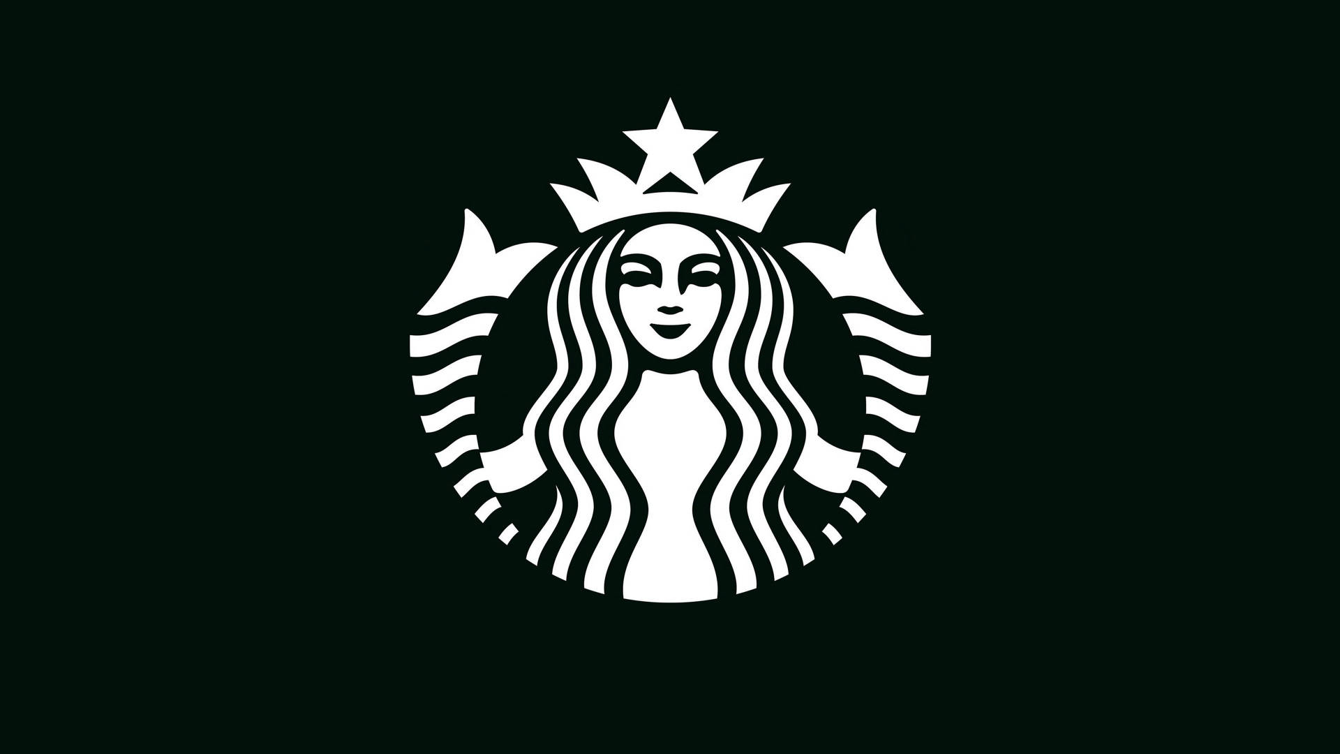 Starbucks Black And White Logo Background