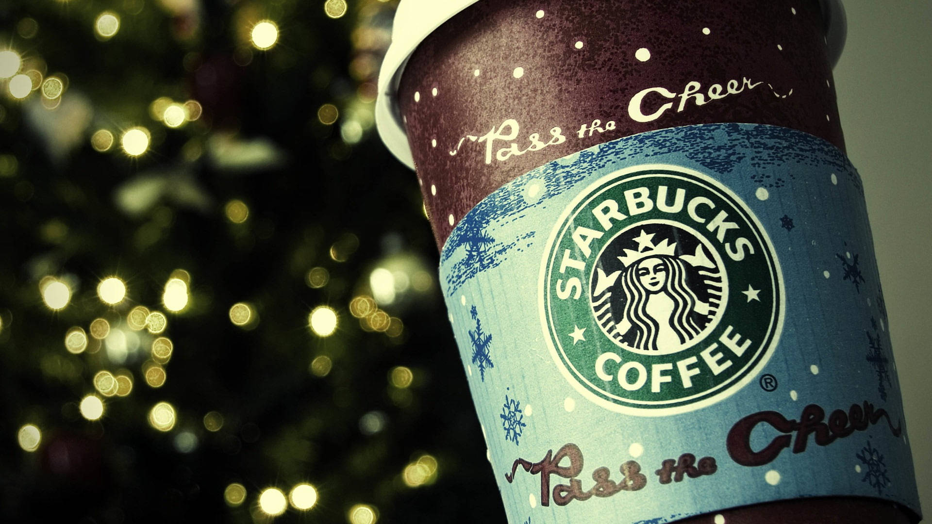 Starbucks Christmas Coffee Cup Background