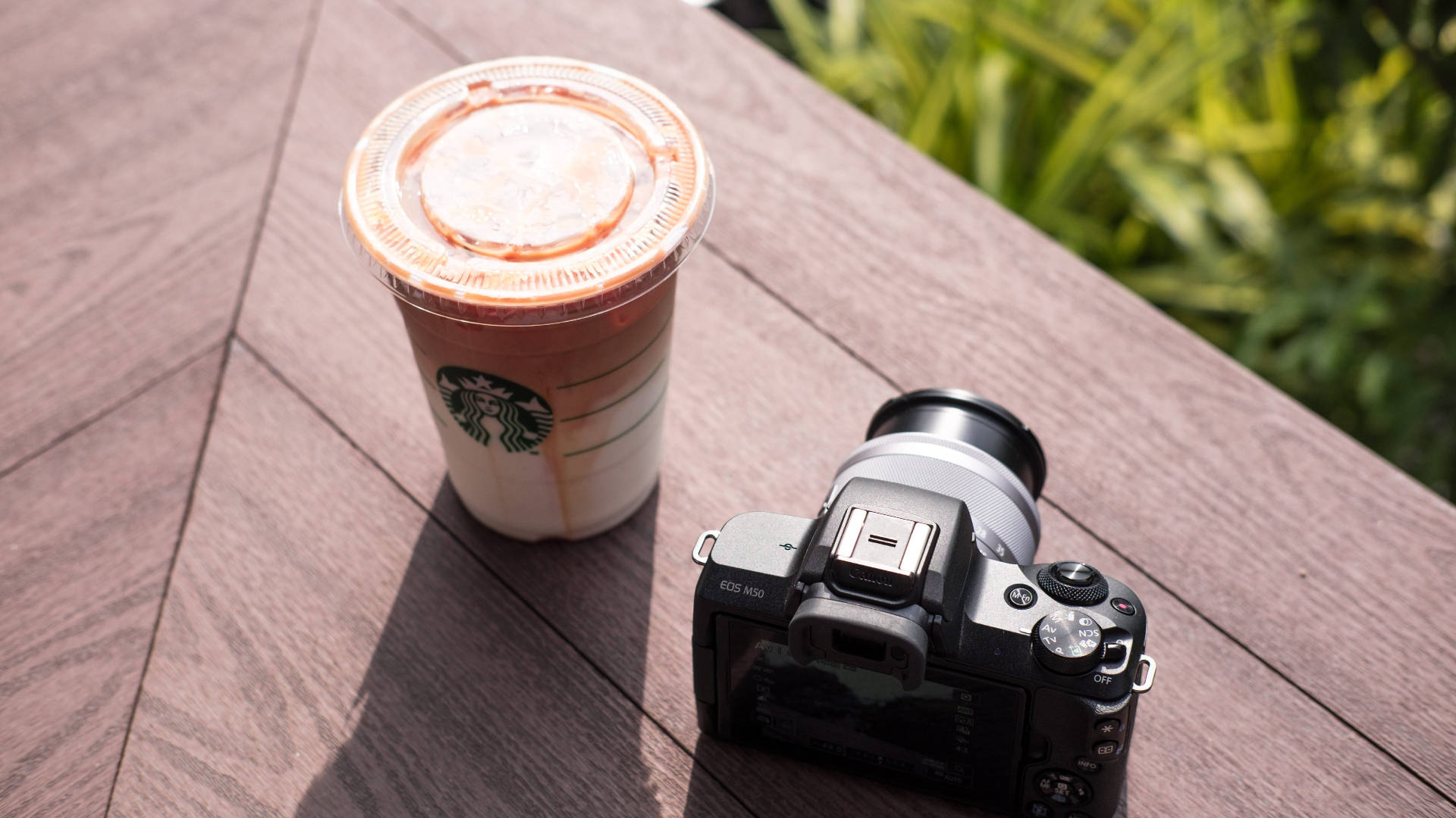 Starbucks Cup With Camera Background