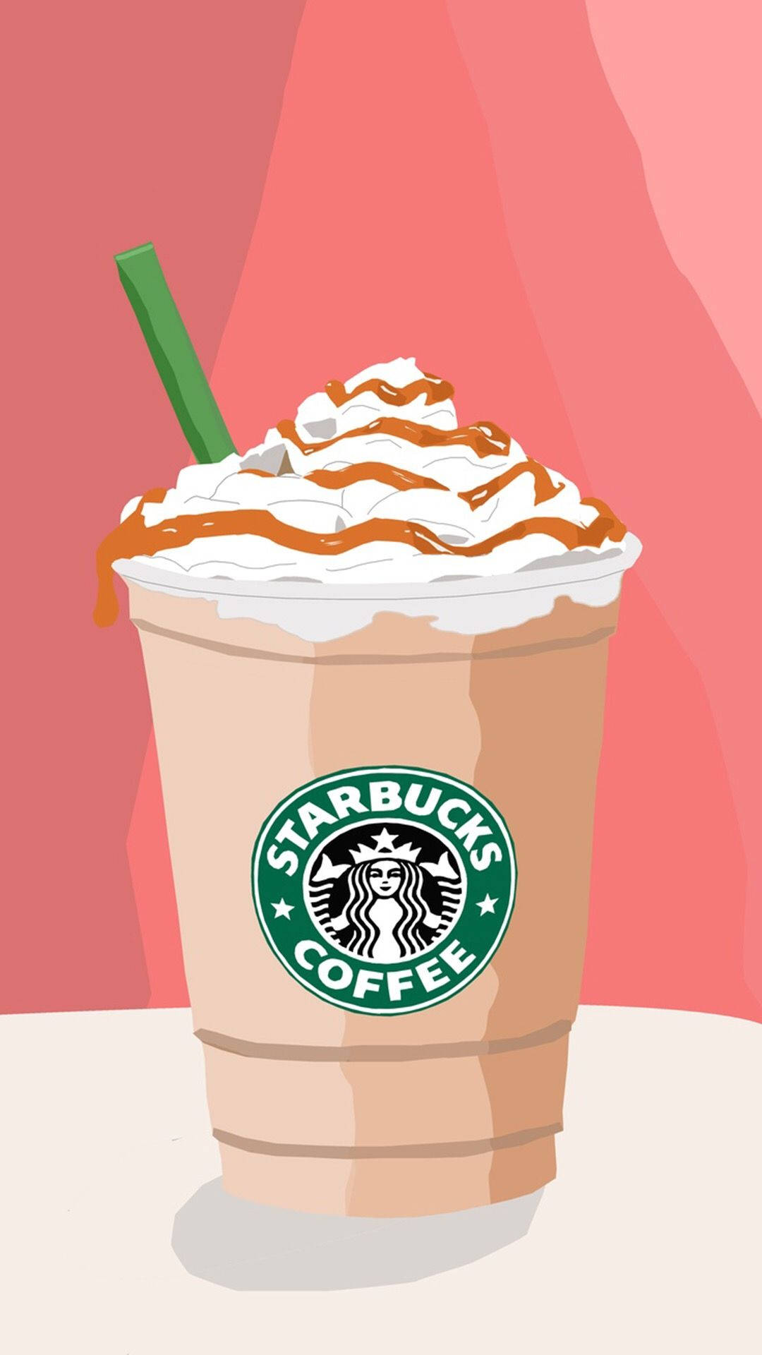 Starbucks Delight - A Burst Of Flavored Frappuccino Background