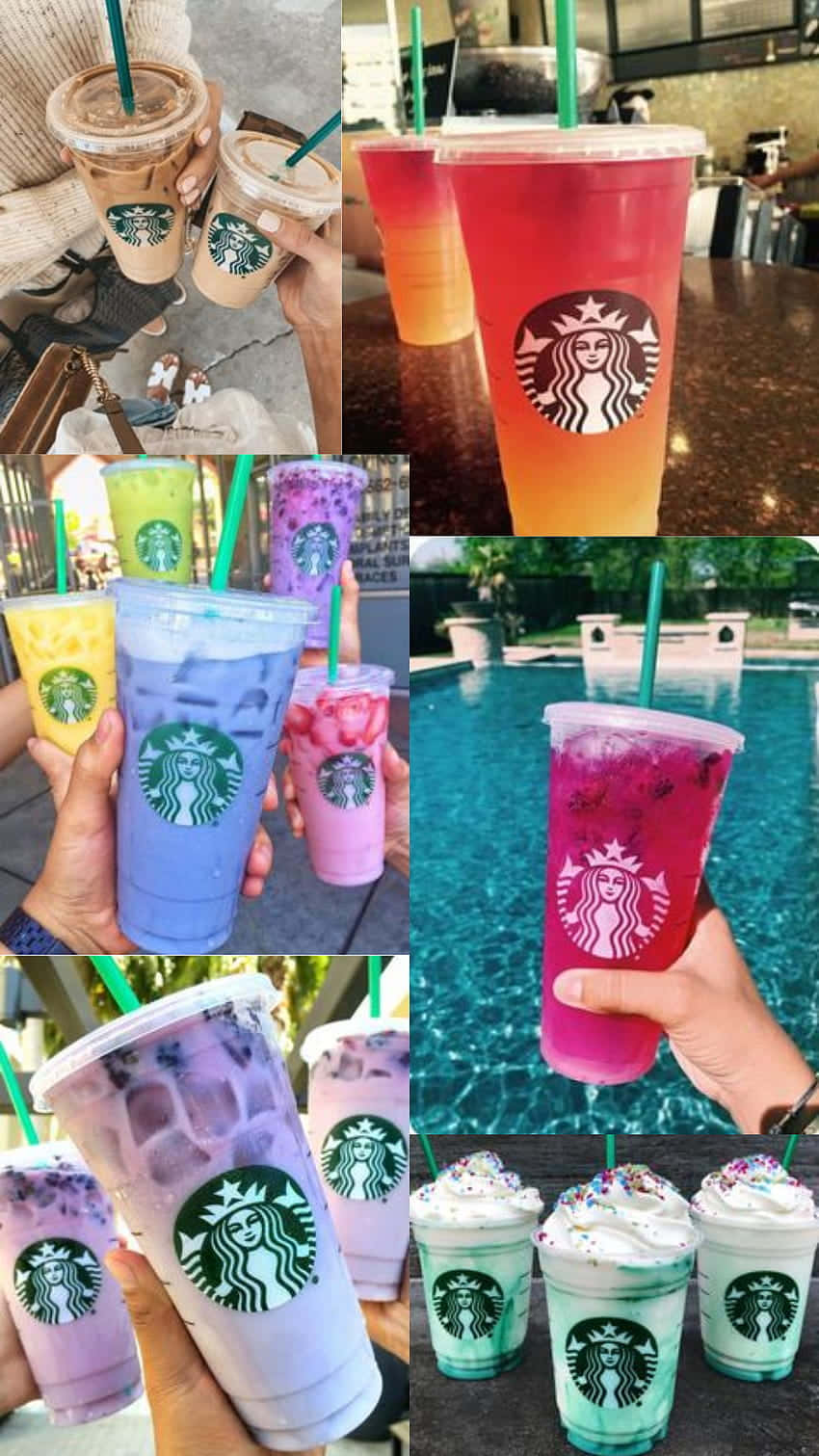 Starbucks Frozen Drinks Product Collage