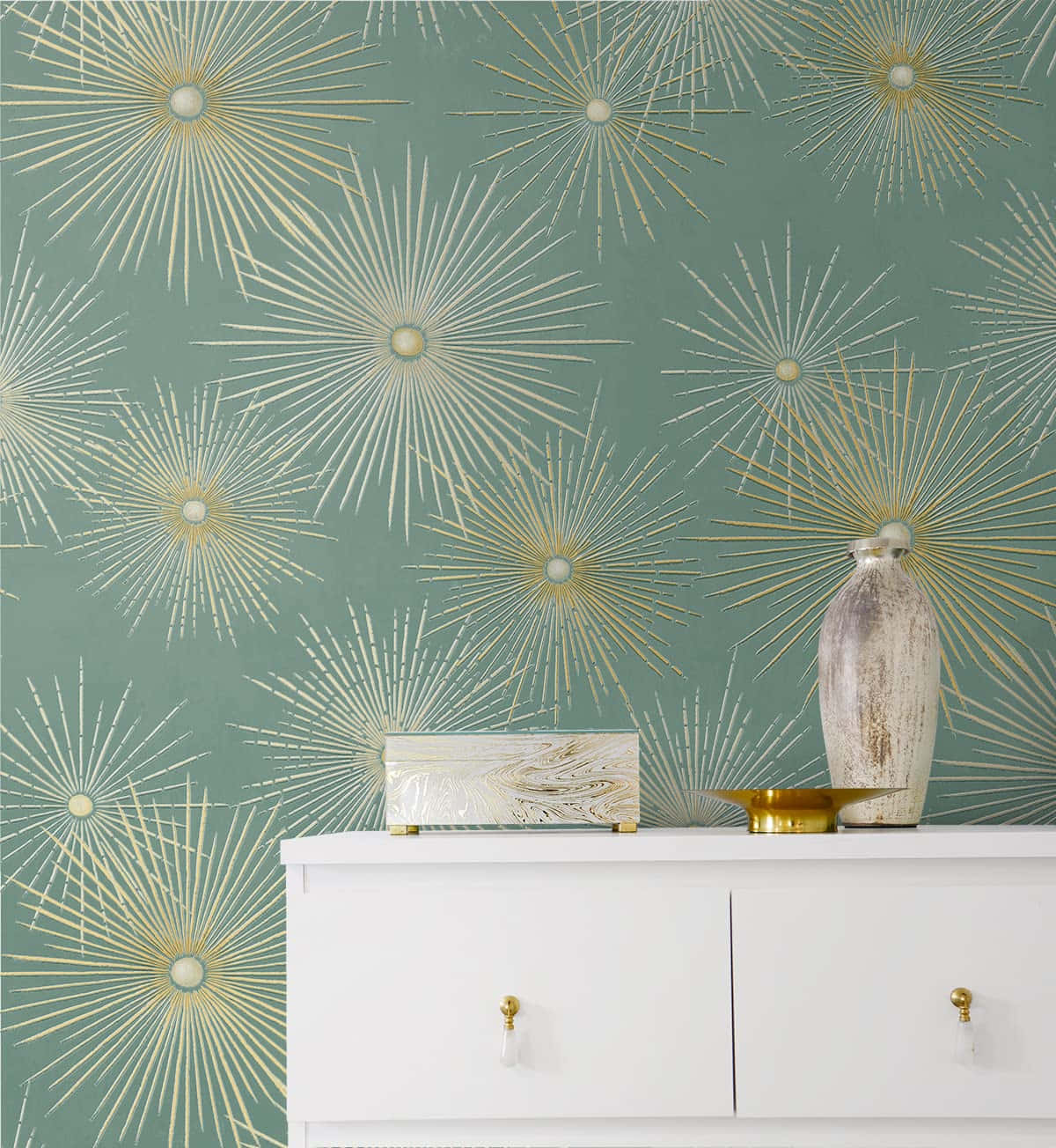 Starburst Pattern Wallpaper Interior Background