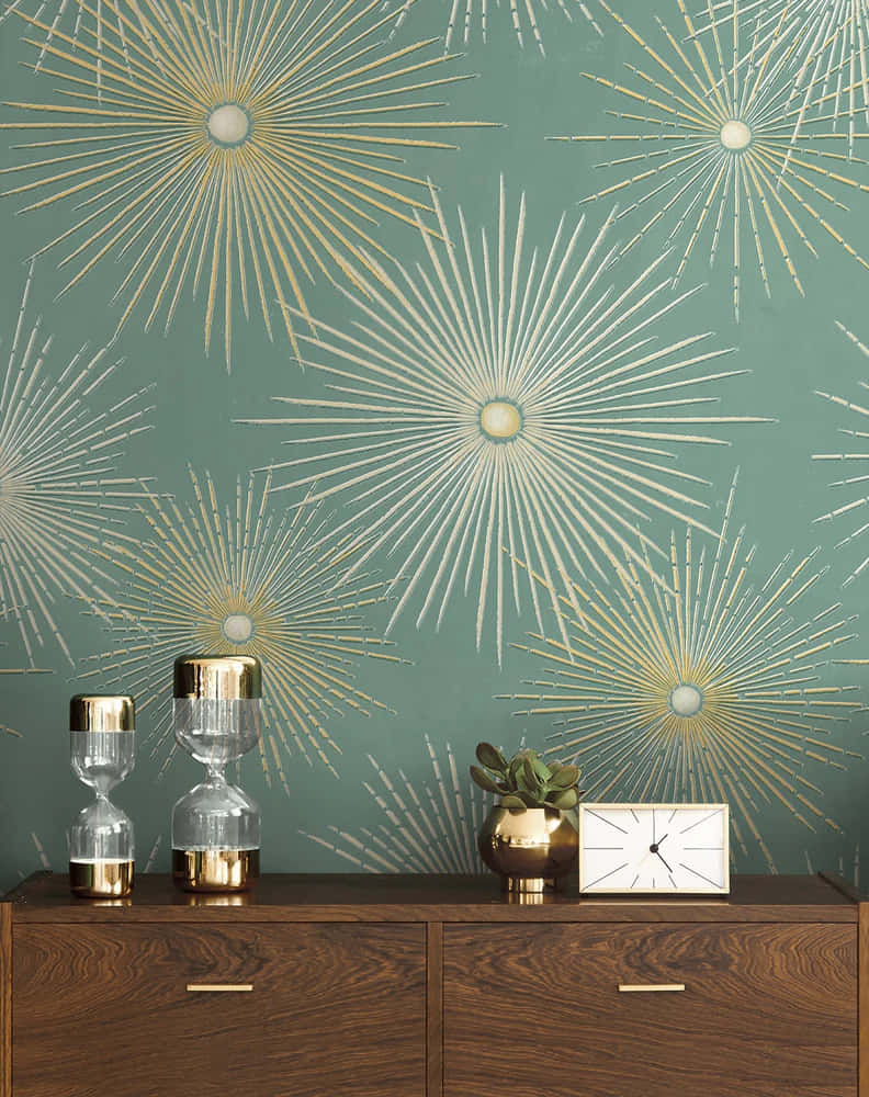 Starburst Wallpaper Interior Design Background