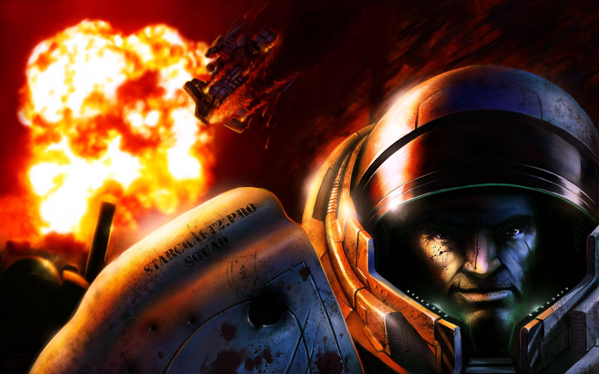 Starcraft 2 Battle Explosion Background