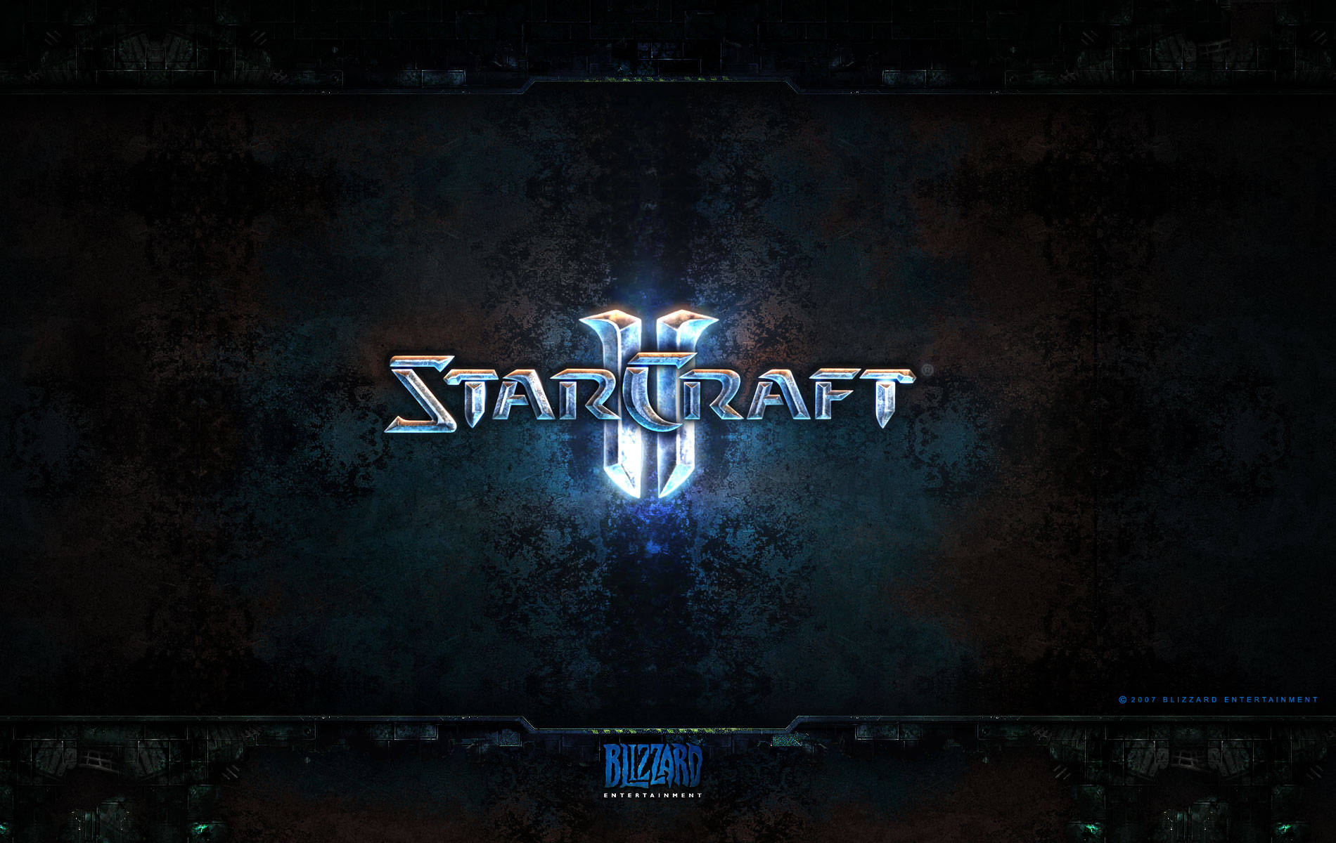 Starcraft 2 Logo Dark Background Background