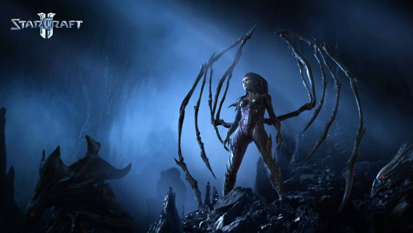 Starcraft Sarah Kerrigan Dark Cavern Background