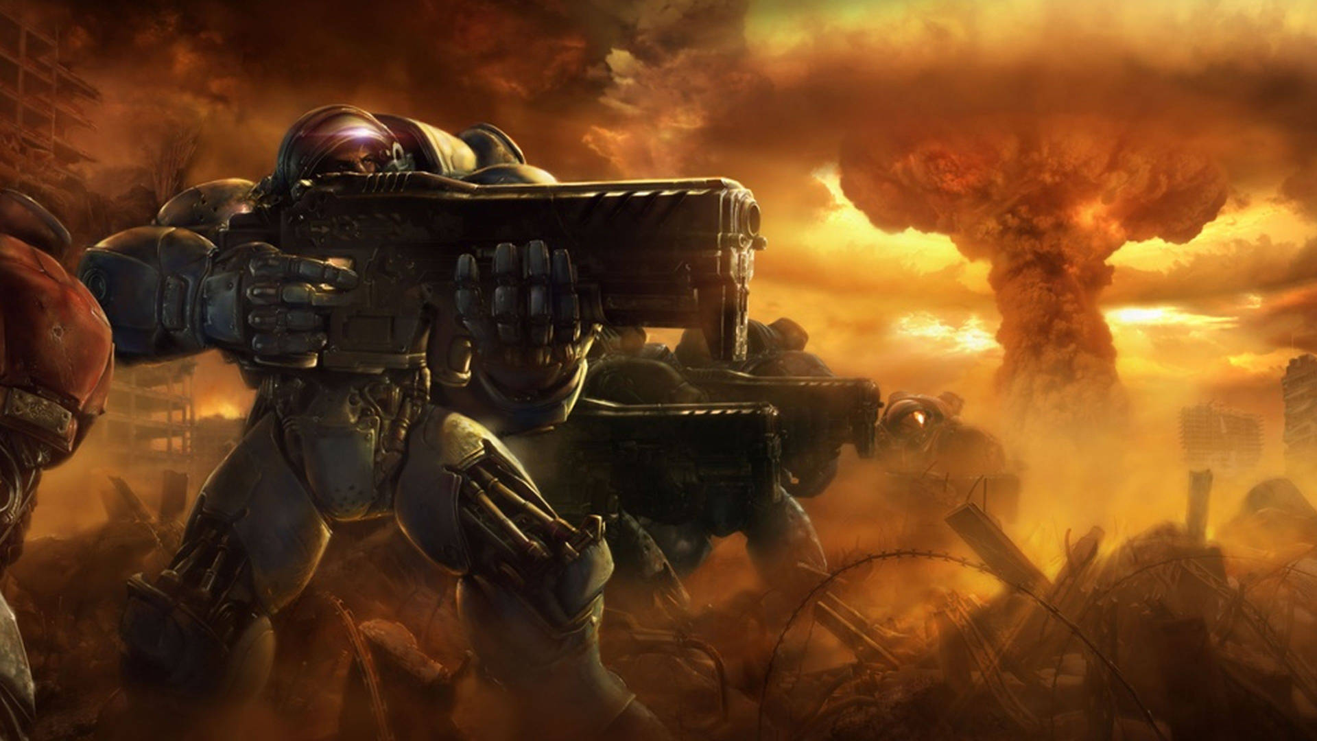 Starcraft Terran Armada Battlefield Background