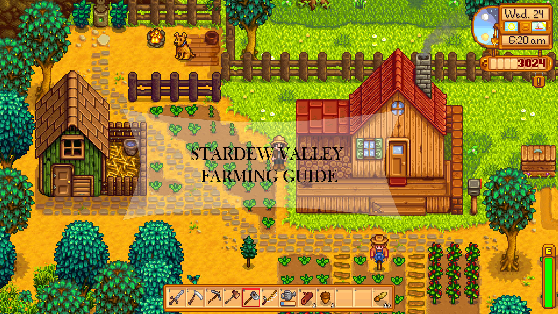 Stardew Valley Farming Guide Interface Background