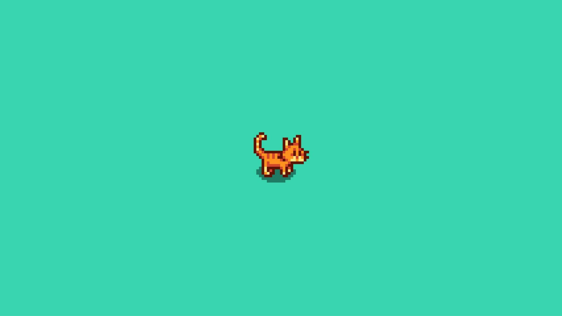 Stardew Valley Pixel Cat Background