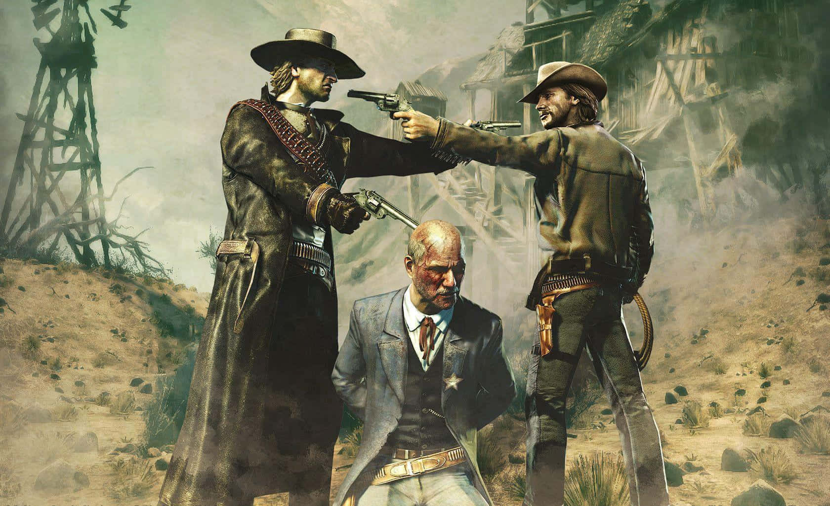 Stare Down A Life Of Adventure In The American Wild West Background