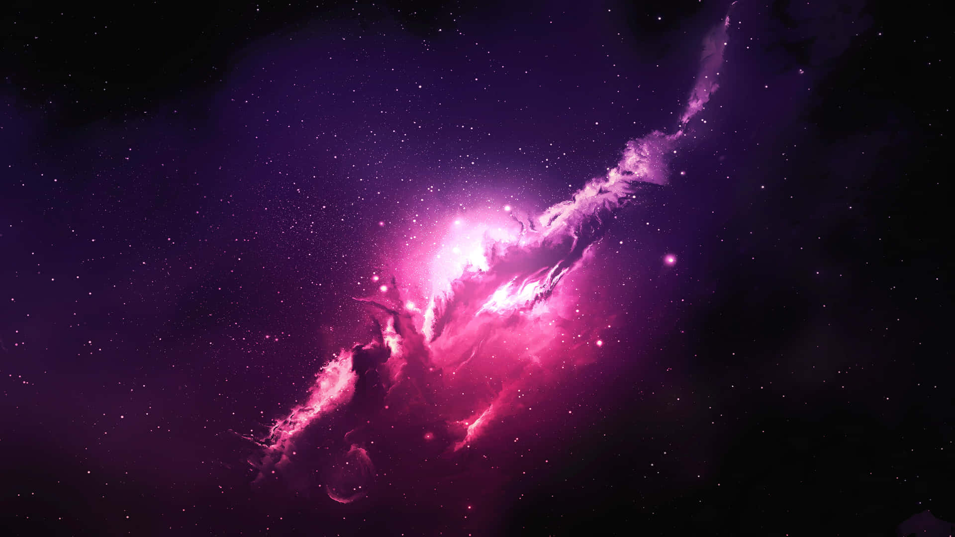 Stargaze Into The Depths Of A Dreamy Black And Purple Galaxy