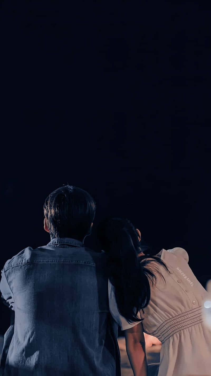 Stargazing Couple Night Sky Background