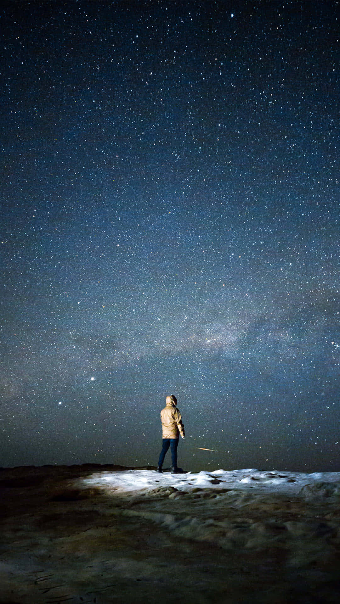 Stargazing Solitude Night Sky Background