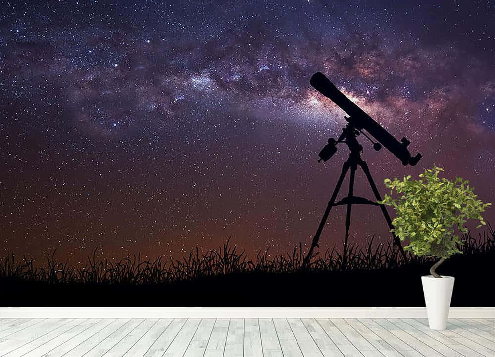 Stargazing Telescope Night Sky Background