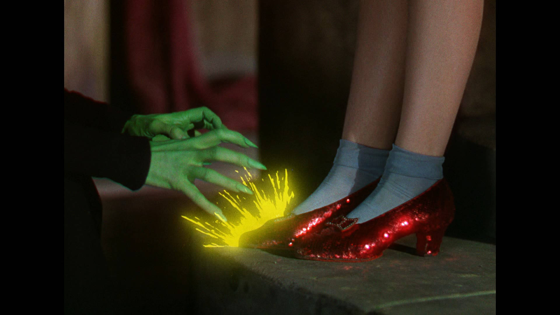 Staring Down The Spellbound Slippers - The Wizard Of Oz Background