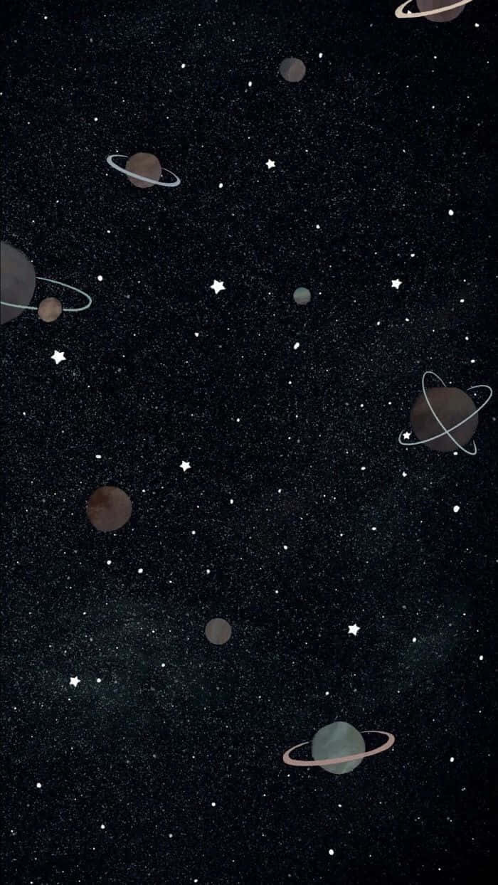 Staring Up At A Star Filled Sky. Background