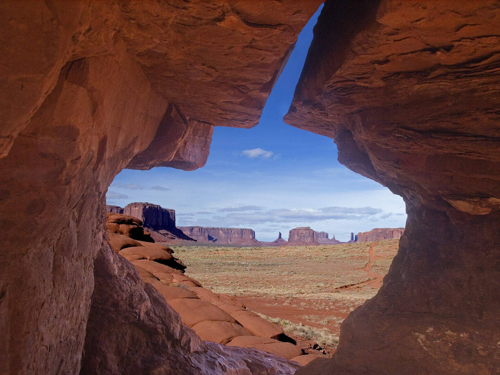 Stark Beauty Of Monument Valley Background