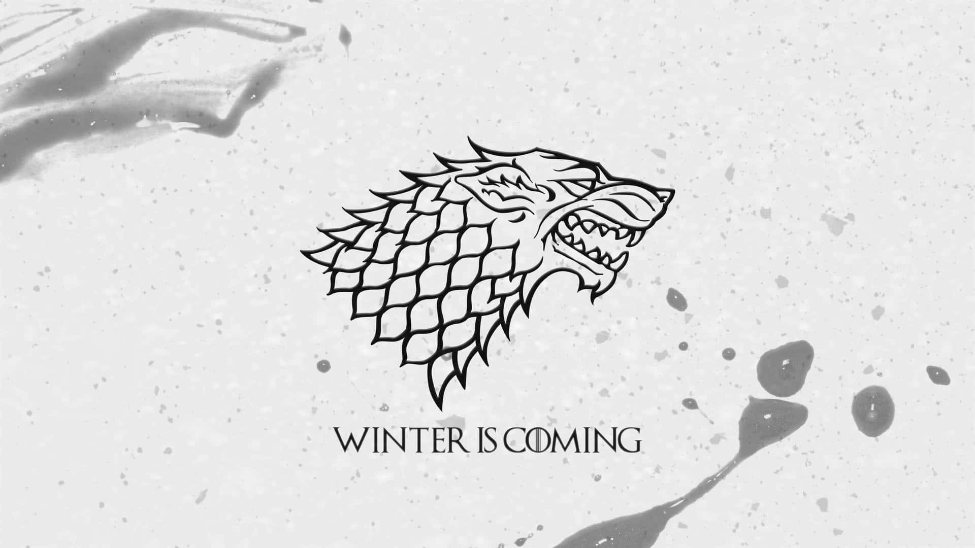 Stark Outline Logo Winter Background