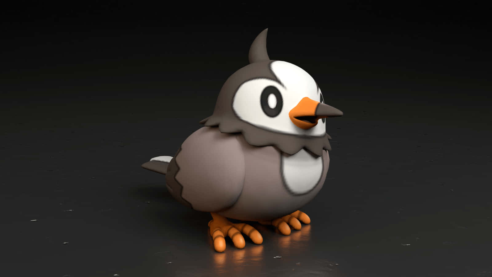 Starly Figure On Black Background Background