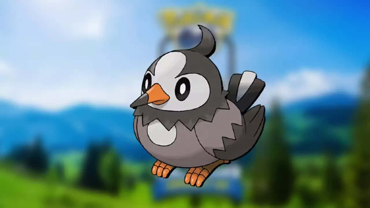 Starly Pokemon Blurry Background Background