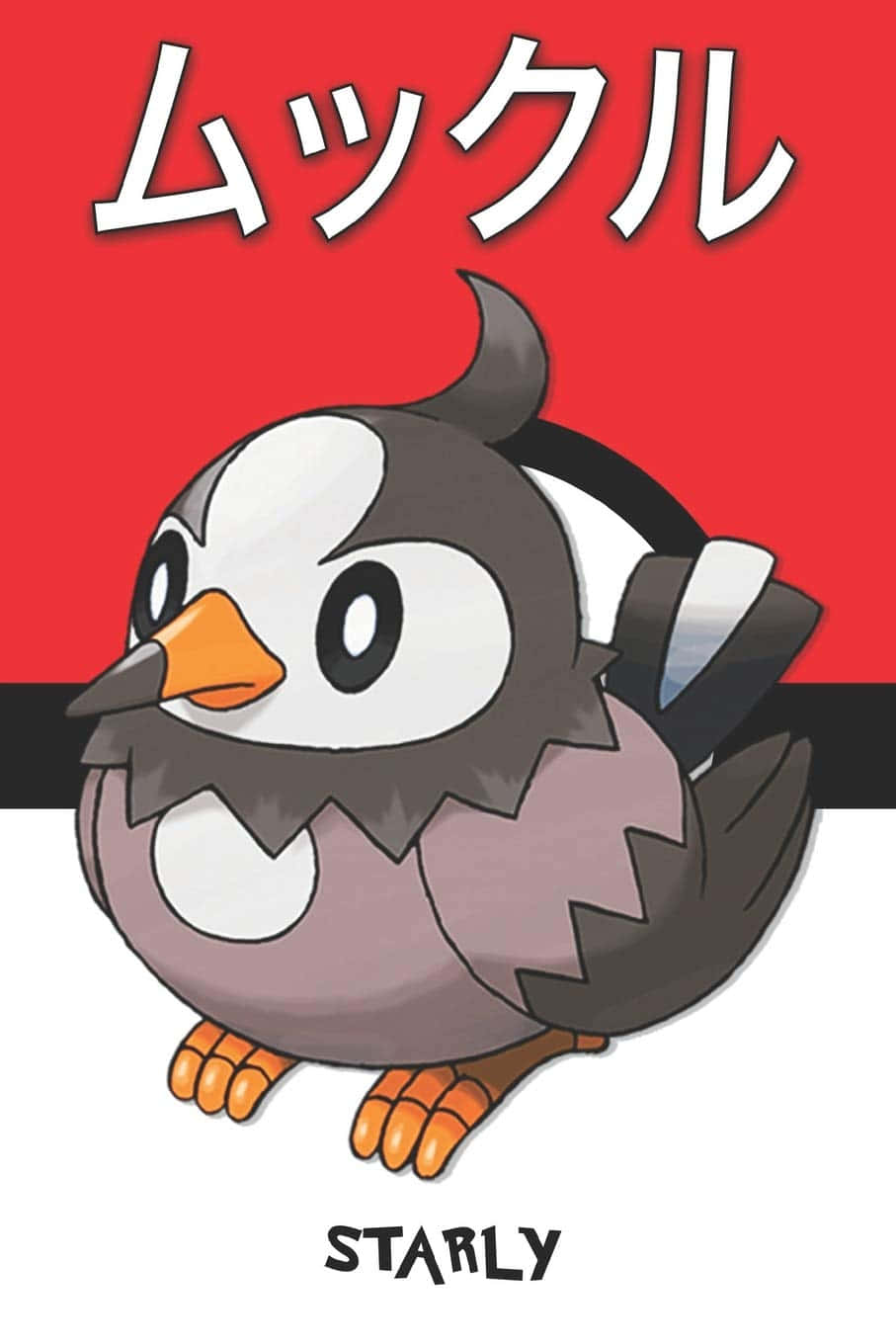 Starly With Pokeball Background
