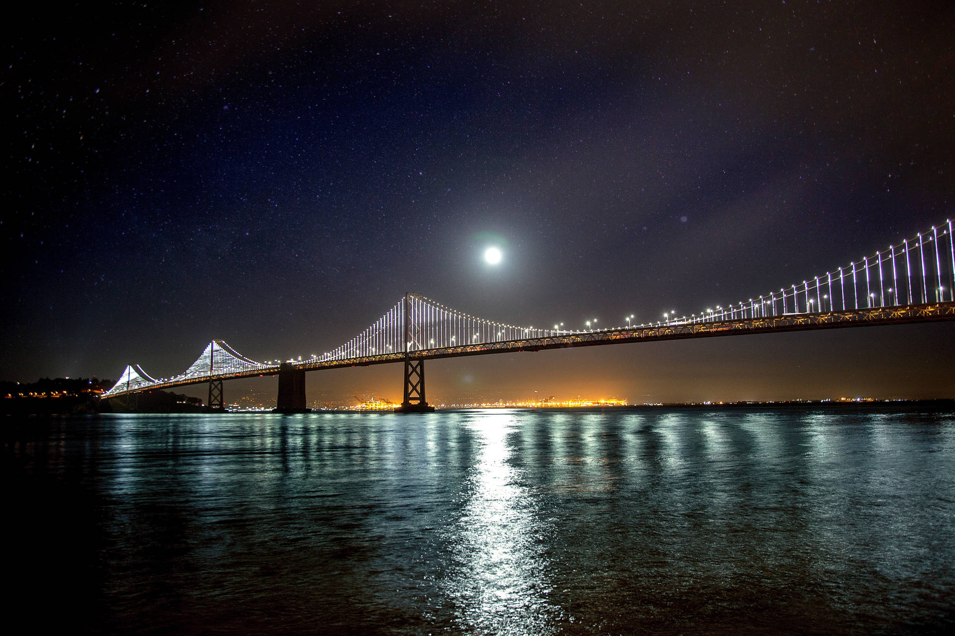 Starry Bay Bridge San Francisco Photography Background