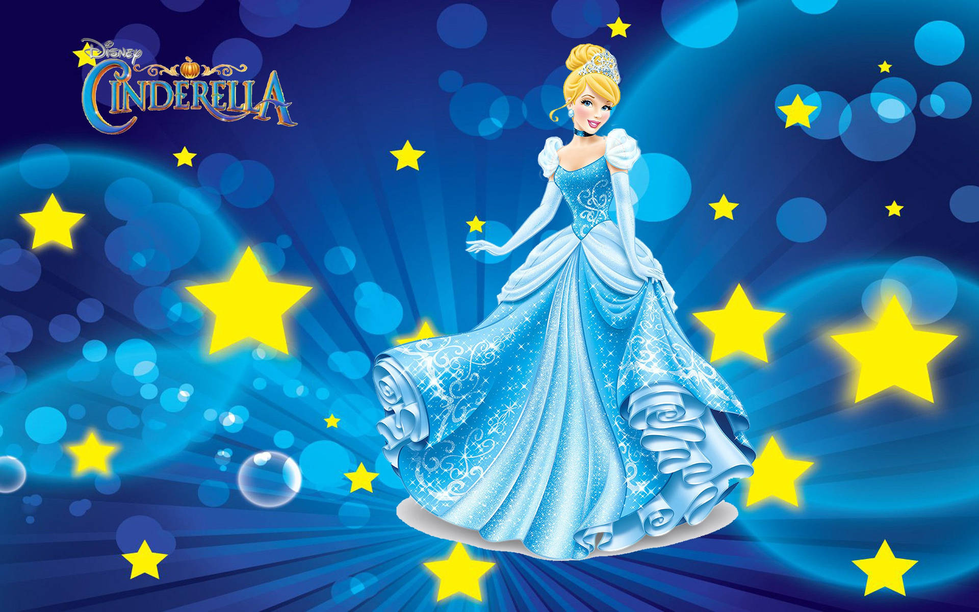 Starry Blue Cinderella Background Background