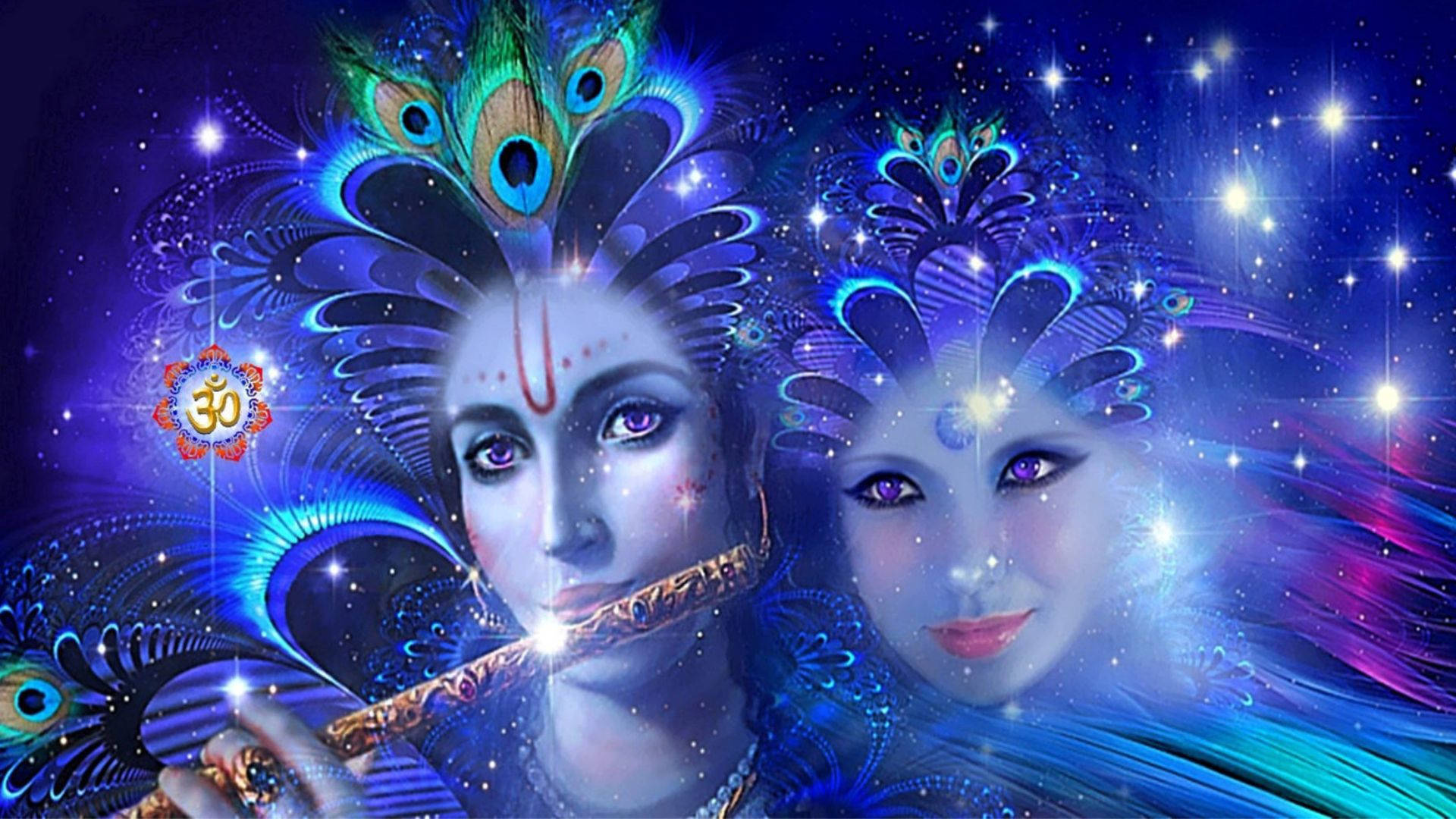 Starry Dark Krishnas Background