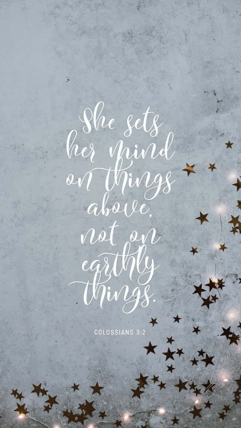 Starry Girly Bible Verse Background