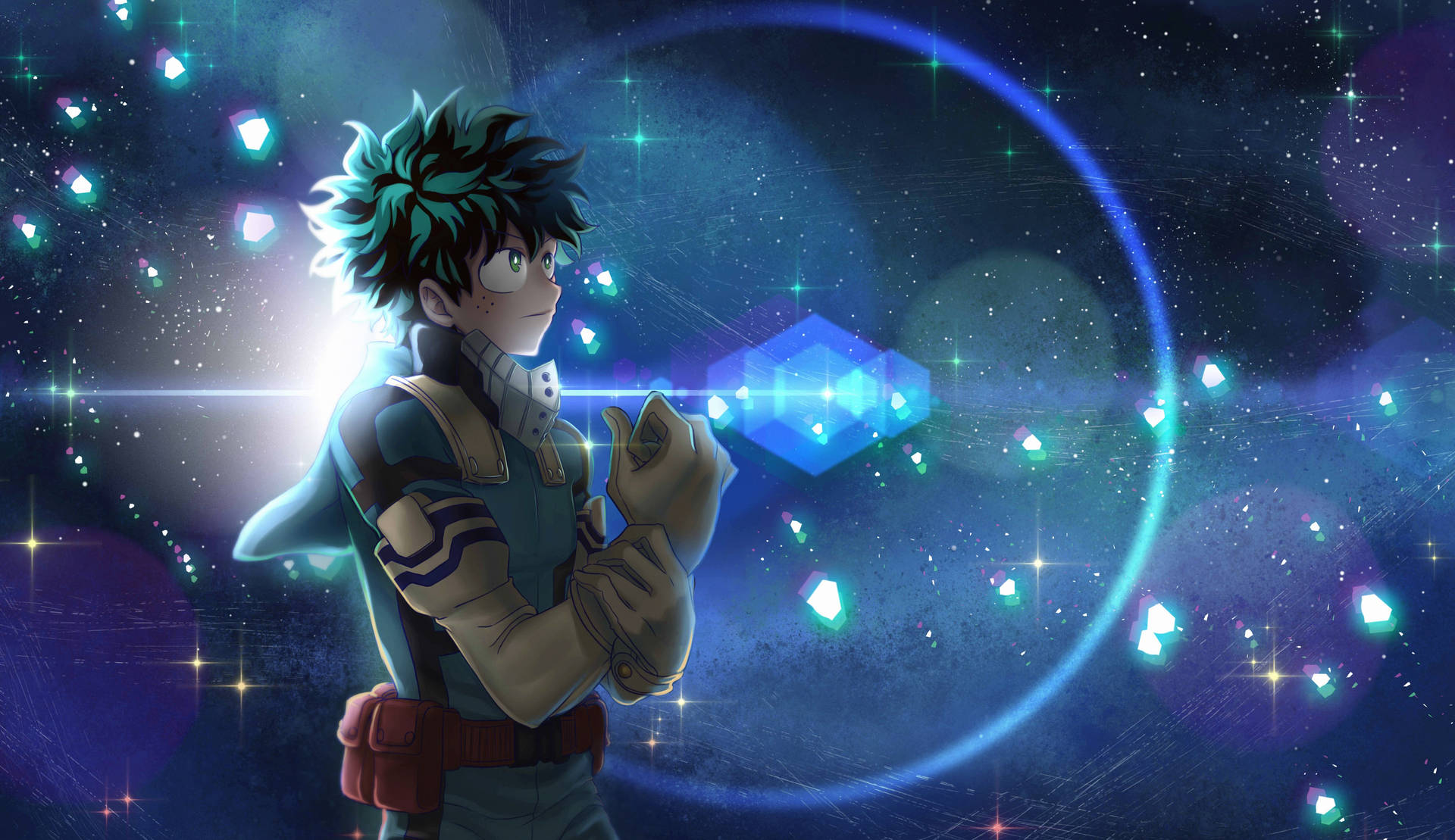 Starry Izuku Midoriya 4k Background