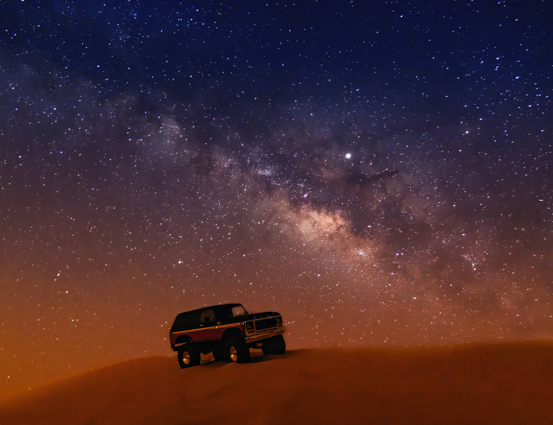 Starry Jeep Background