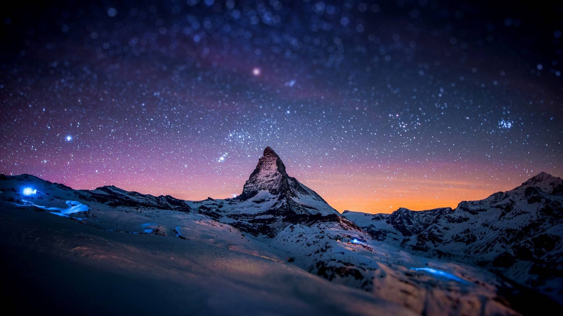 Starry Matterhorn Switzerland Background