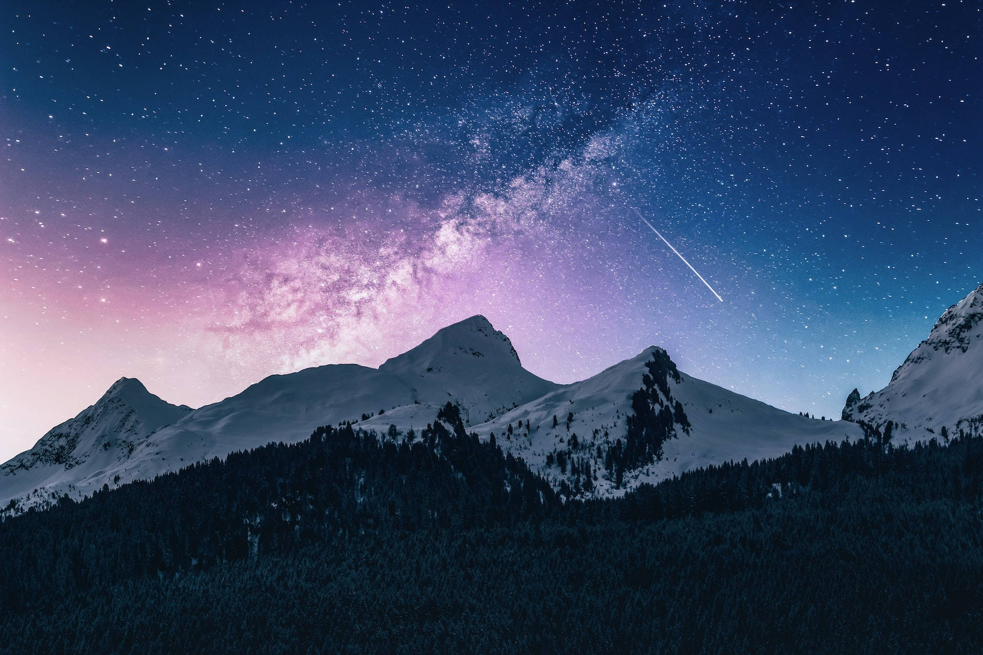 Starry Mountain Macbook Background