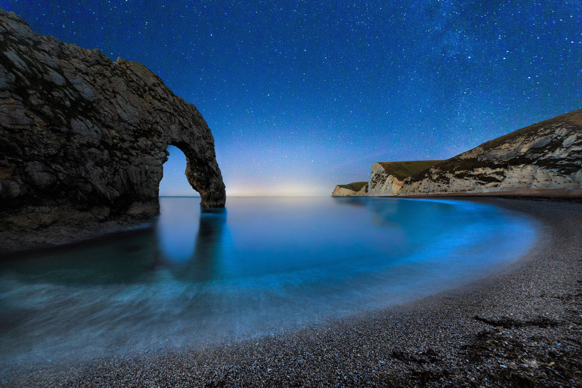 Starry Night Durdle England Background