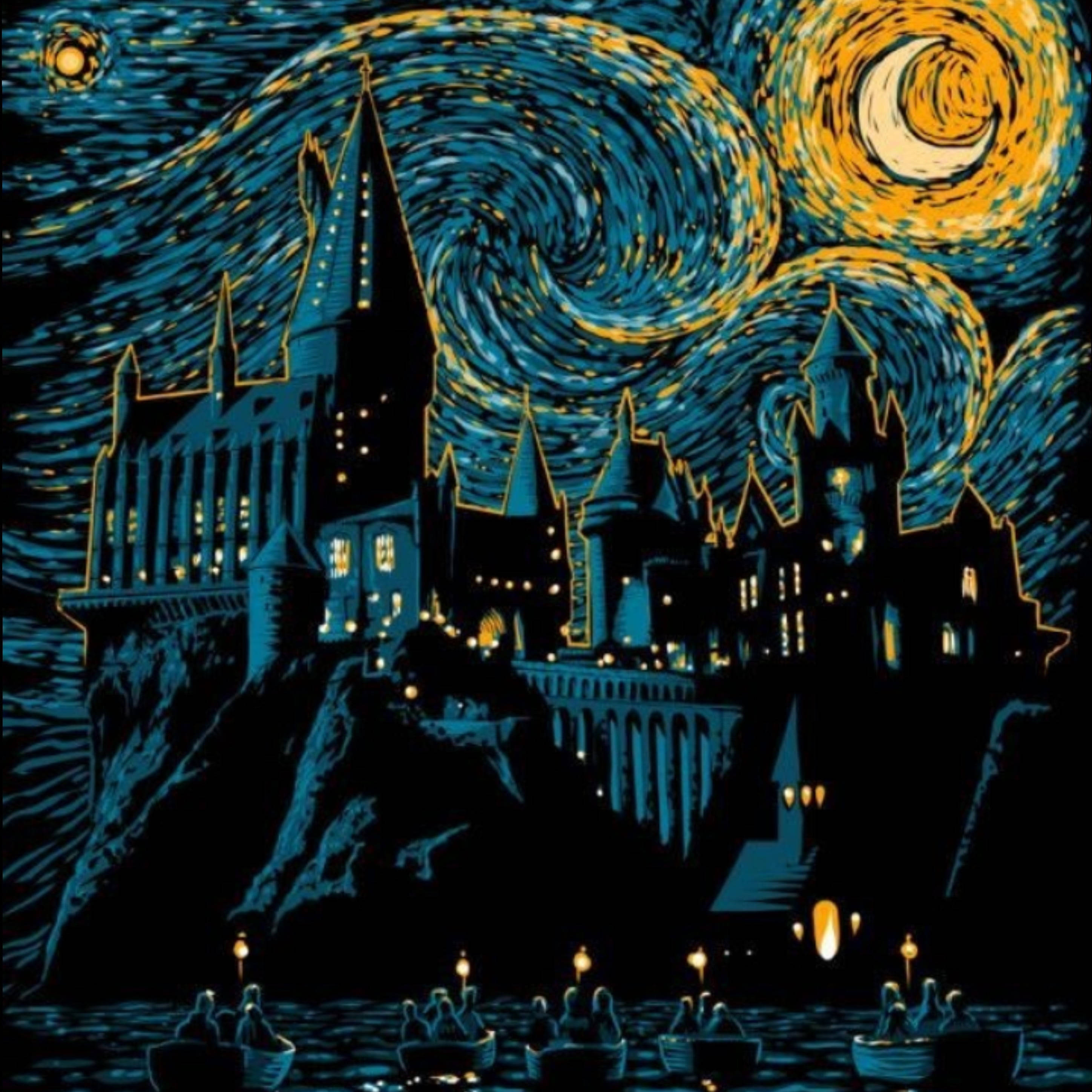 Starry Night Harry Potter Hogwarts Iphone