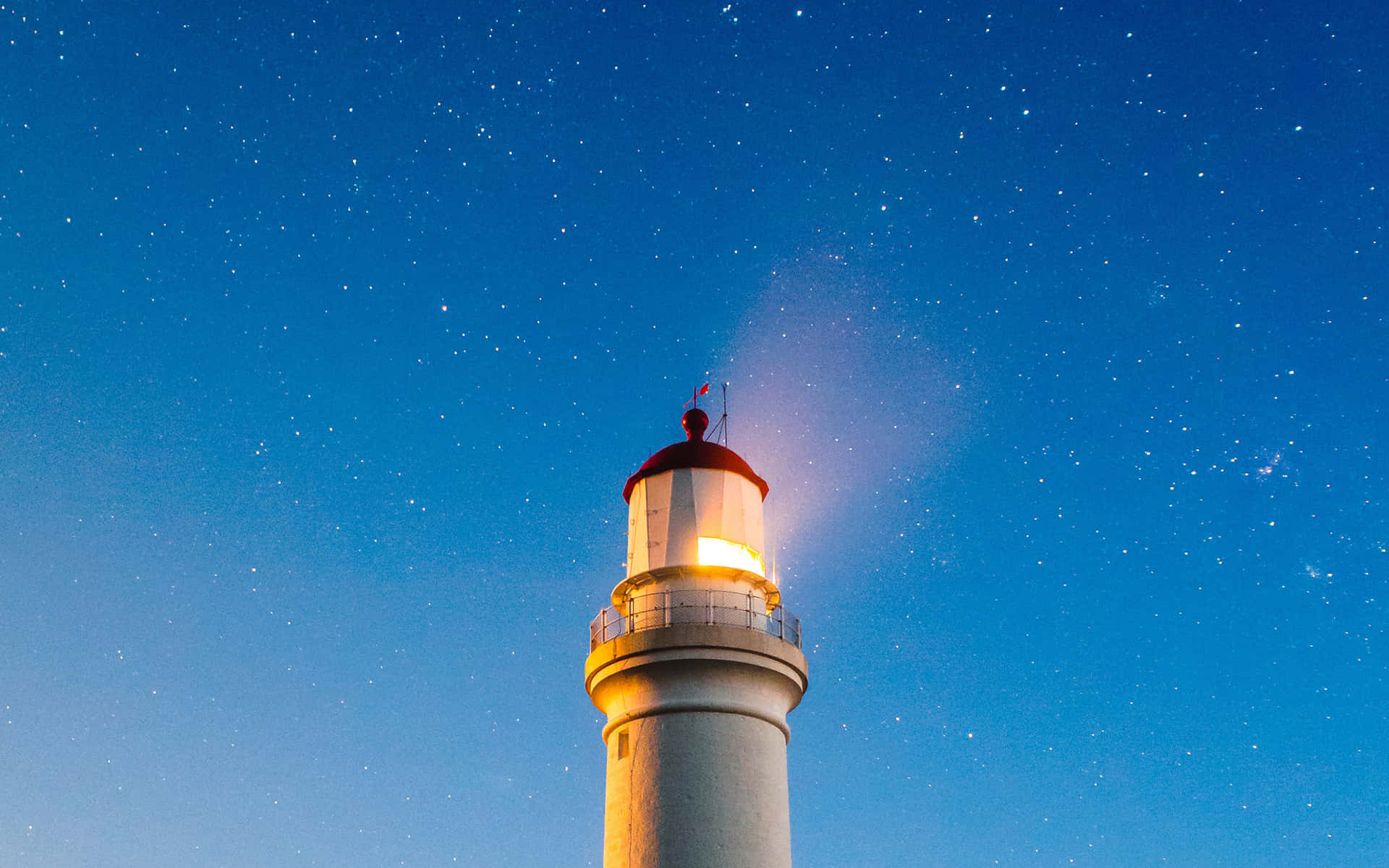 Starry Night Lighthouse Background