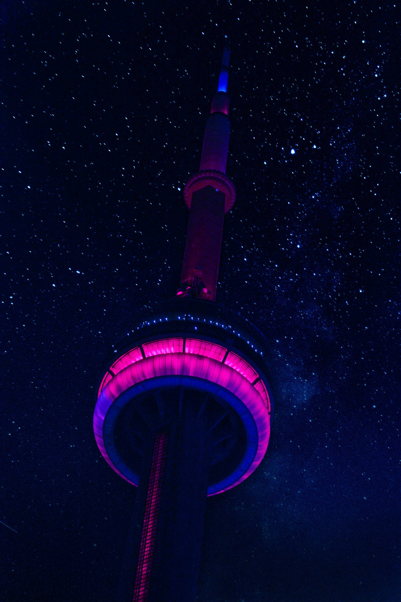 Starry Night Over Cn Tower Background