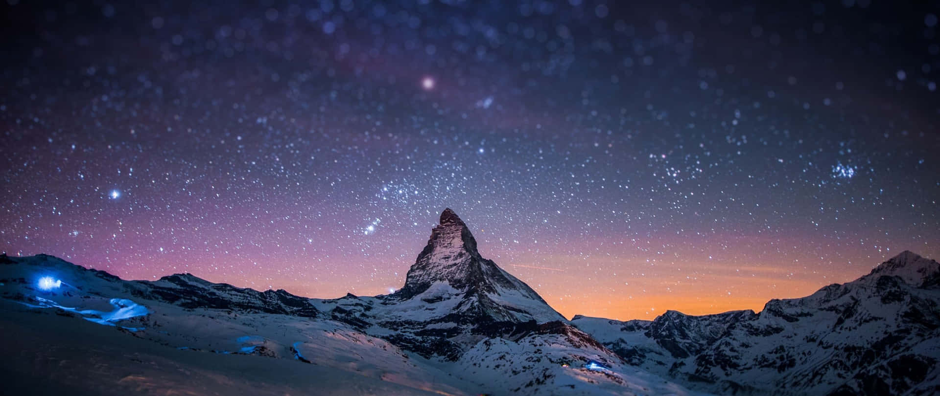 Starry Night Over Matterhorn Peak Background