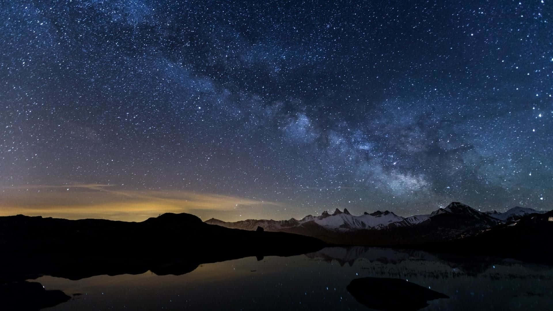 Starry Night Sky 1920 X 1080 Background