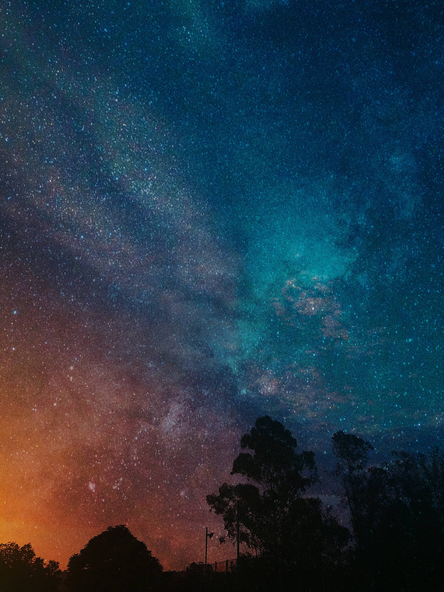 Starry Night Sky Iphone X Amoled Background