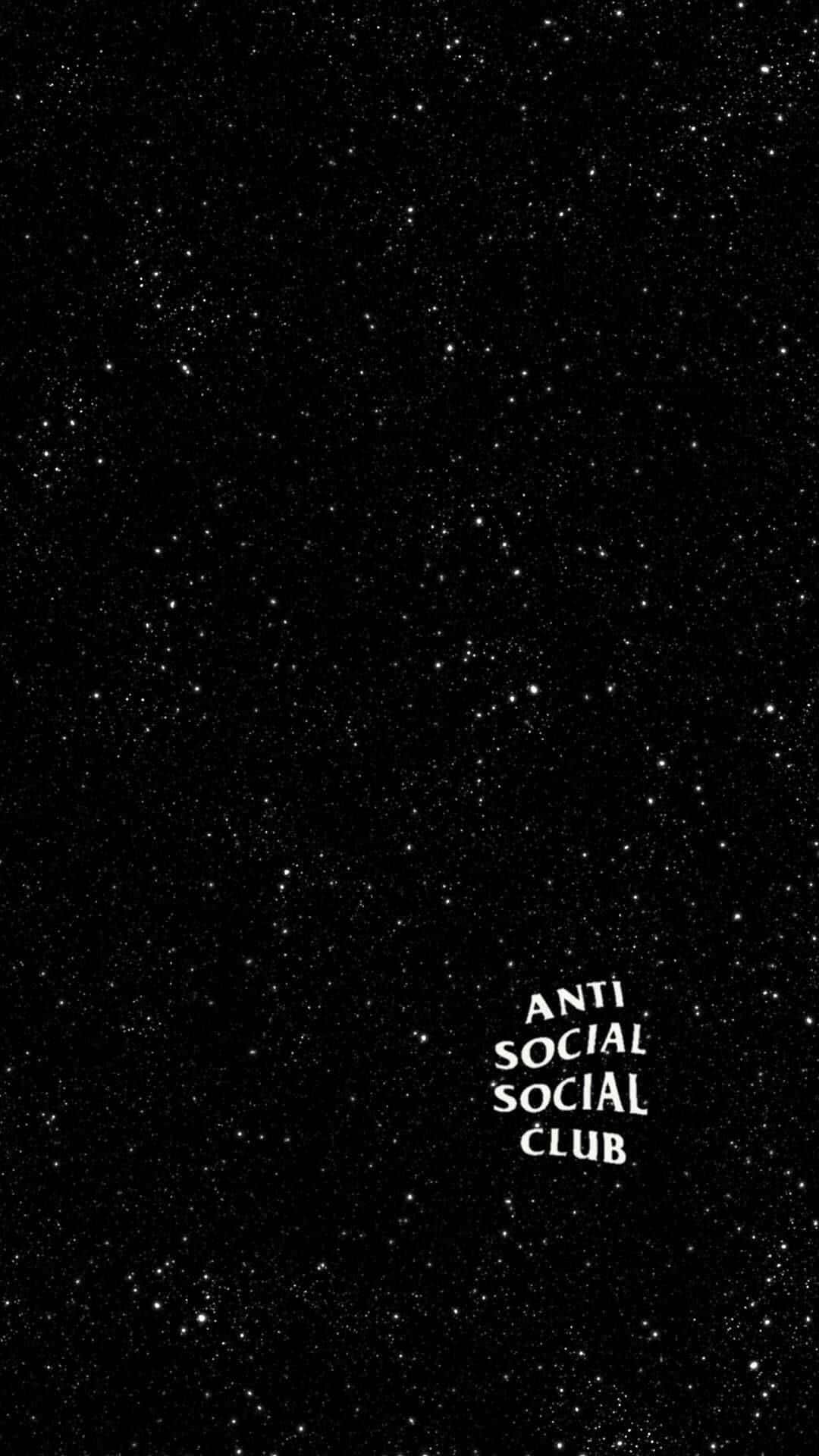 Starry Night Sky With Anti Social Club Iphone Background