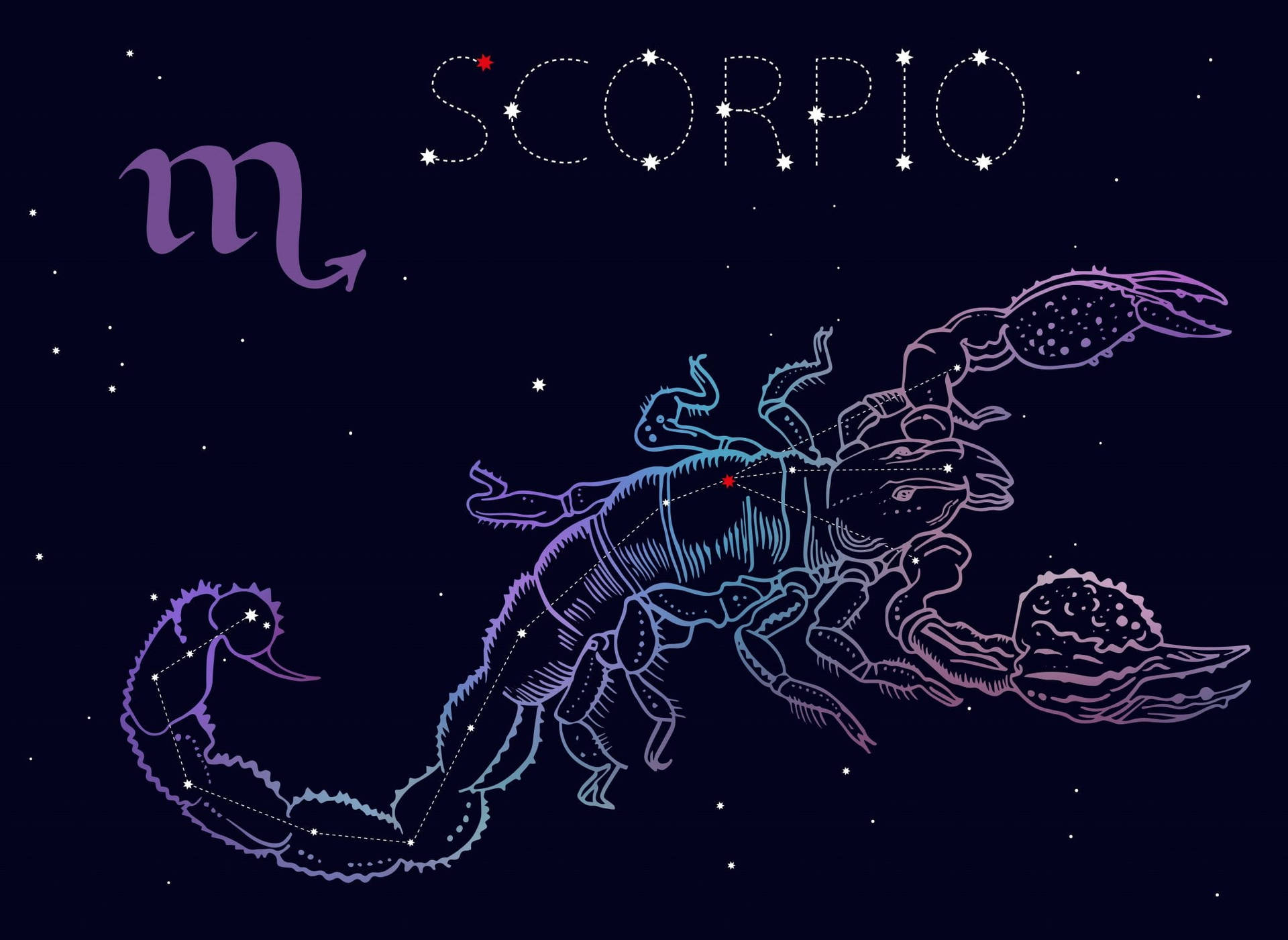Starry Scorpio Aesthetic Background