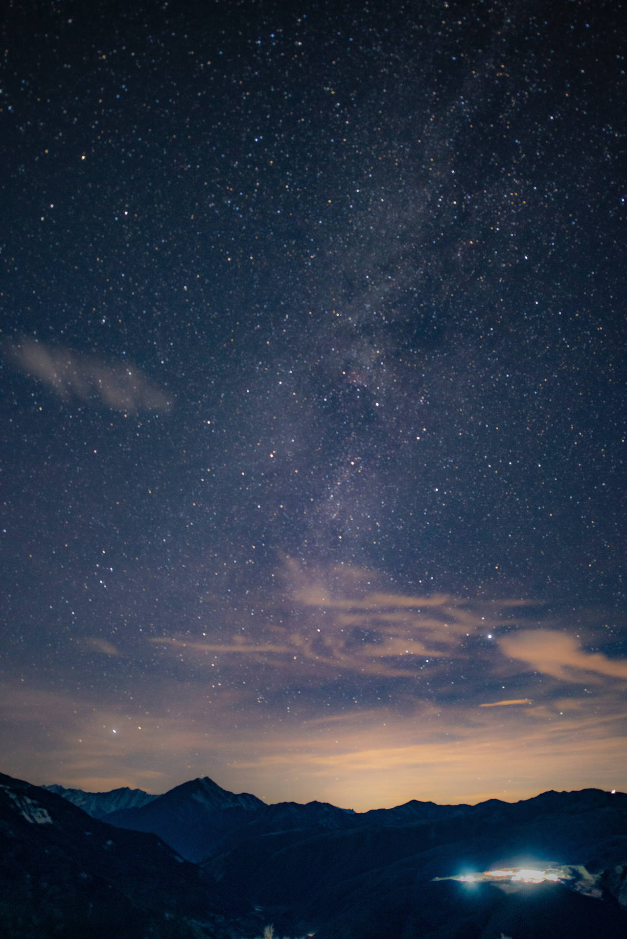 Starry Sky After Sunset Background