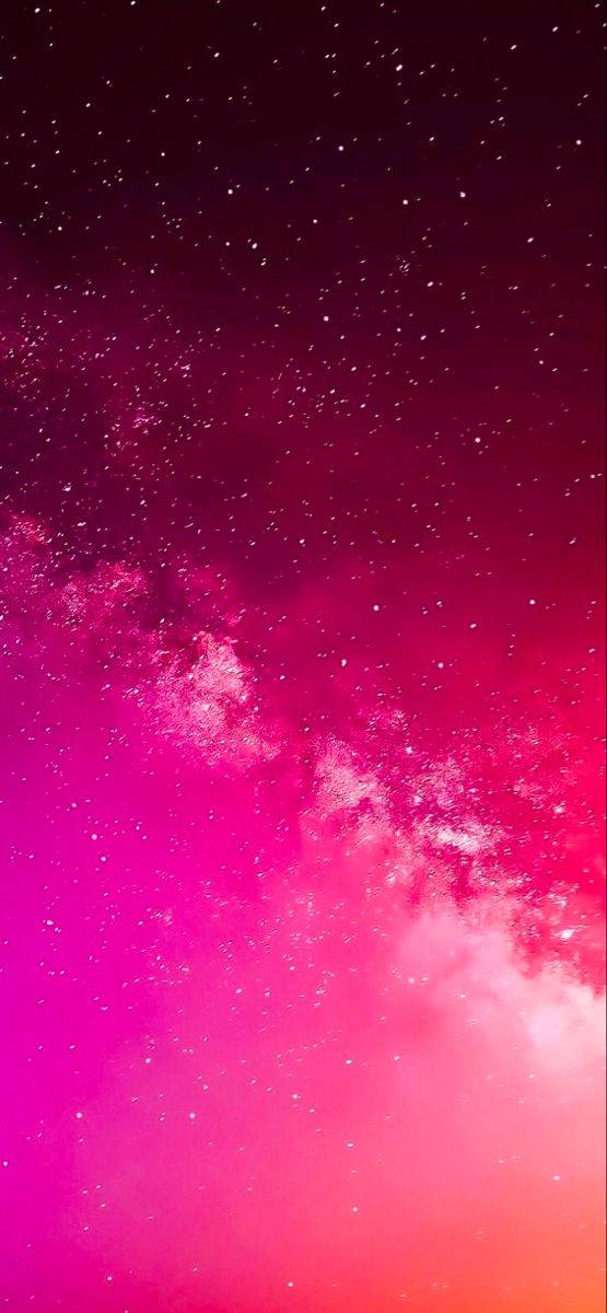 Starry Sky Pink Neon Aesthetic Background